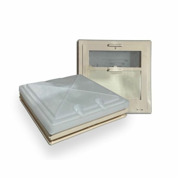 CLARABOYA DOBLE 40X40 MOSQUITERA Y OSCURECEDOR BLANCO